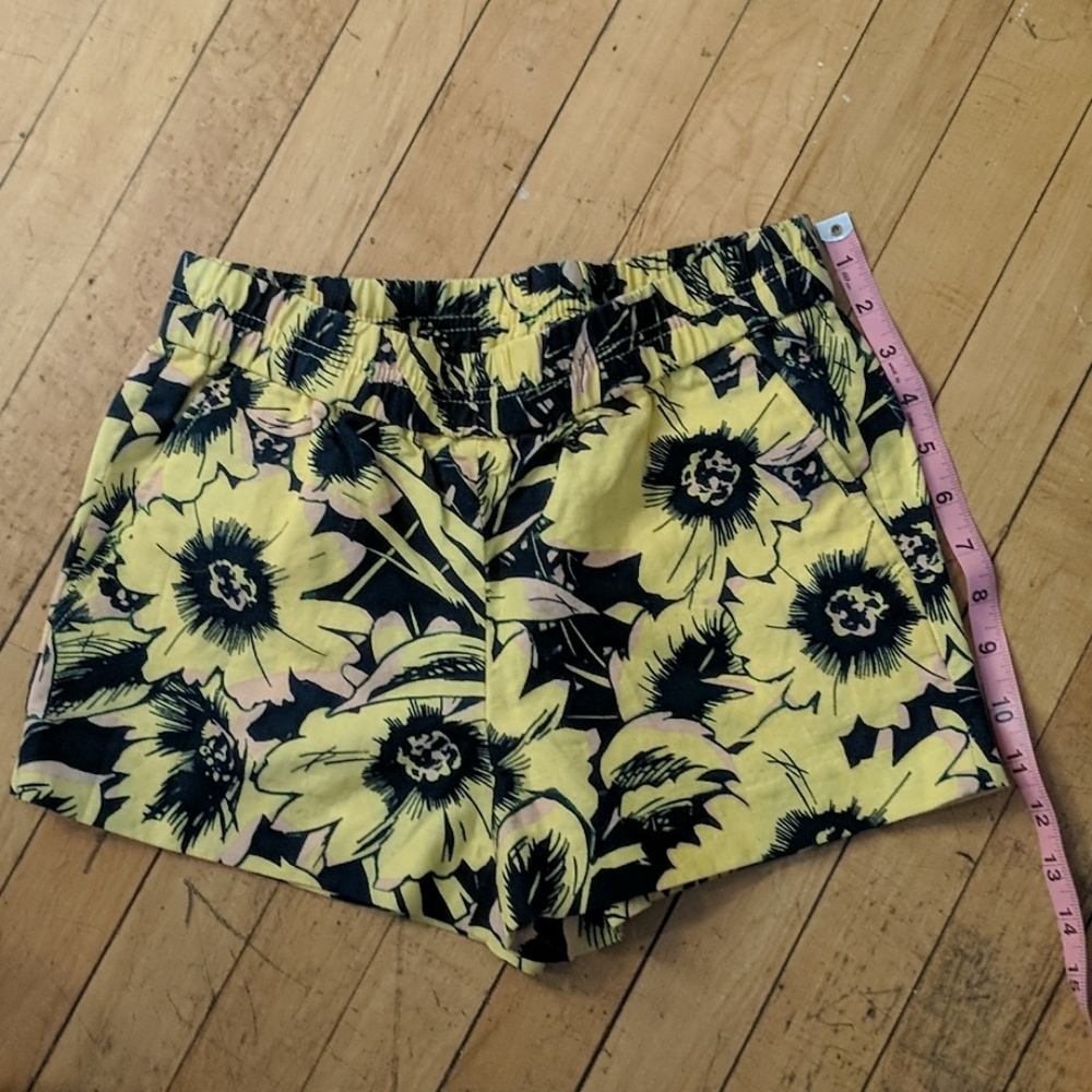 Floral sunflower j Crew shorts